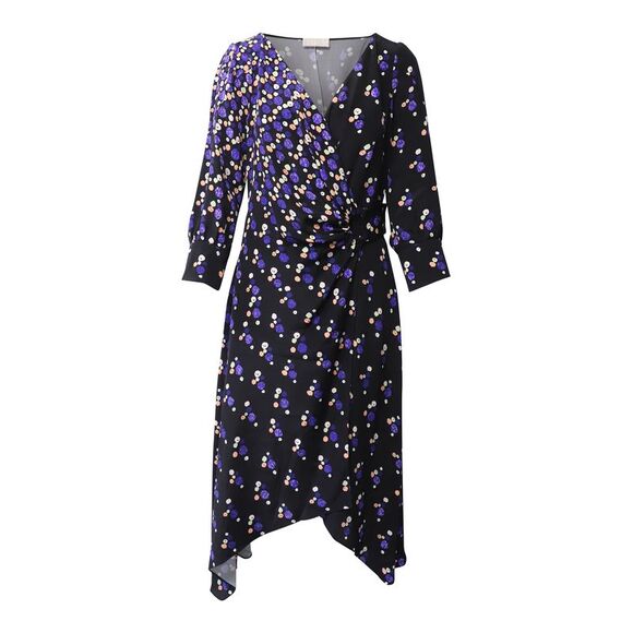 Peter Pilotto Printed Wrap Dress in Multicolor Silk
